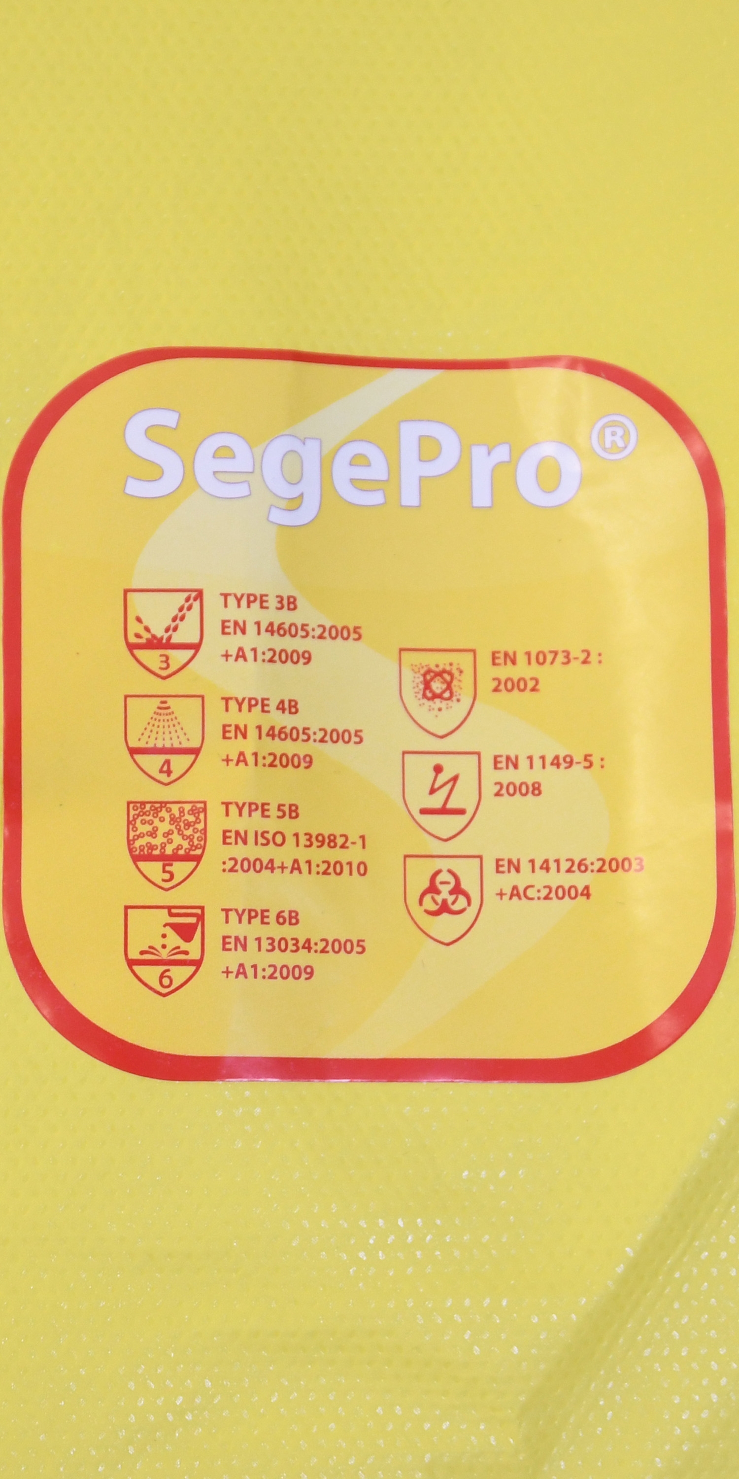 Combinaison jetable SEGEPRO 3B/4B/5B/6B jaune T4 - SEGETEX-EIF