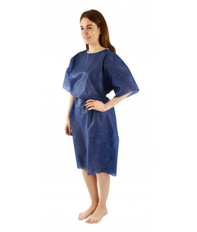 Short Sleeved Patient Gown (XXL) - Blue