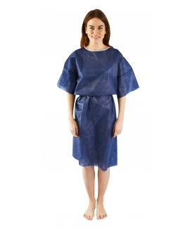 Short Sleeved Patient Gown (XXL) - Blue