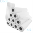 12 rouleaux drap d'examen ouate blanche